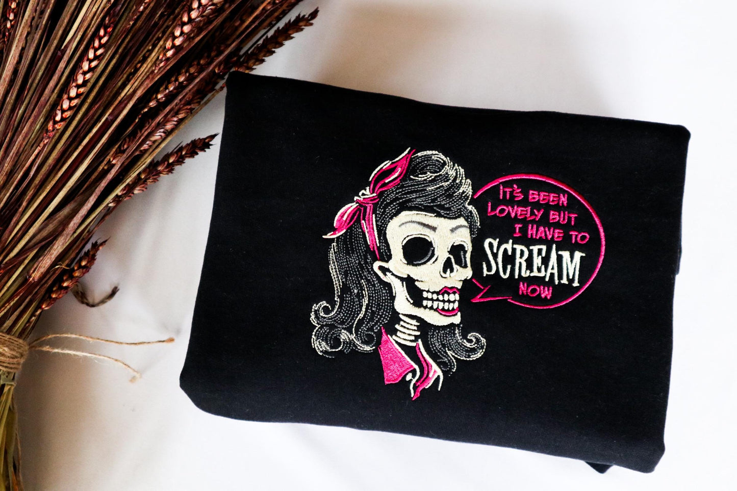Anti social Skeleton Embroidered Sweatshirt