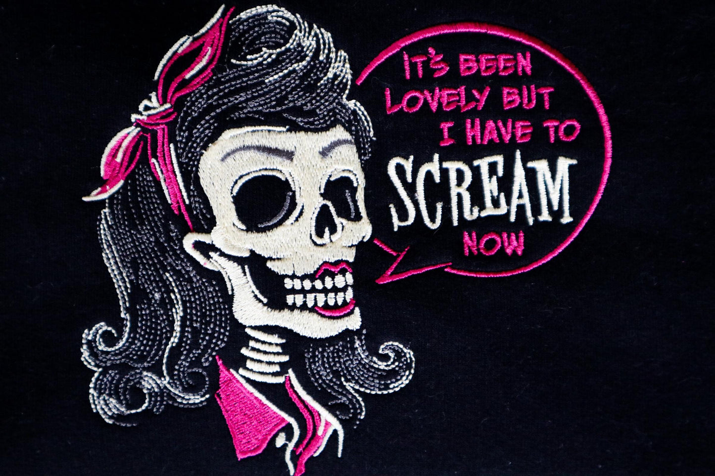 Anti social Skeleton Embroidered Sweatshirt