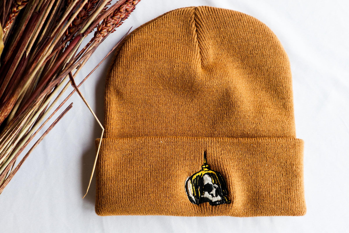 Skull Candle Embroidered Beanie