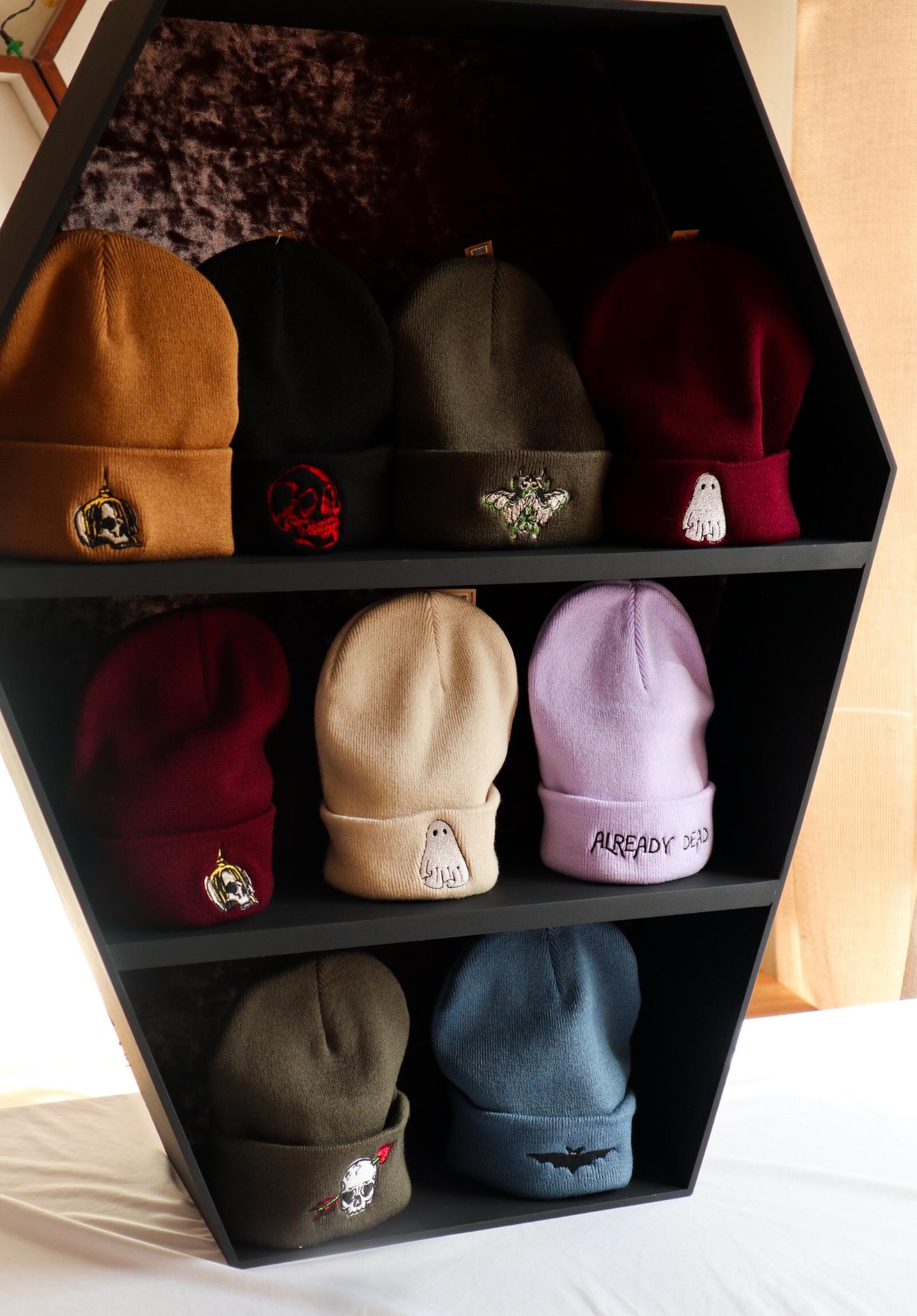 Skull Candle Embroidered Beanie
