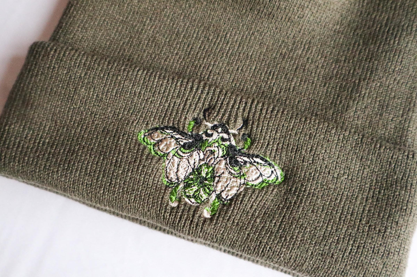 Beetle Embroidered Beanie