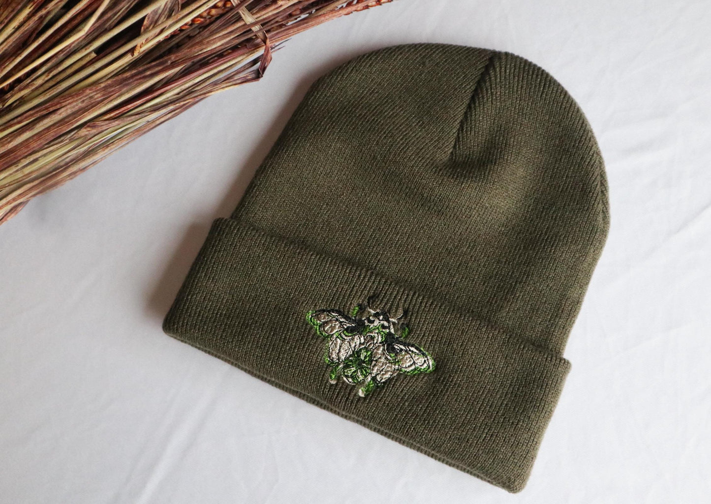 Beetle Embroidered Beanie