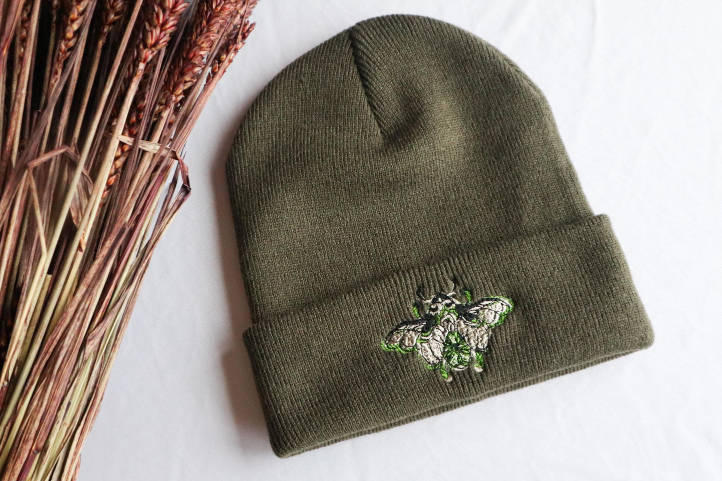 Beetle Embroidered Beanie