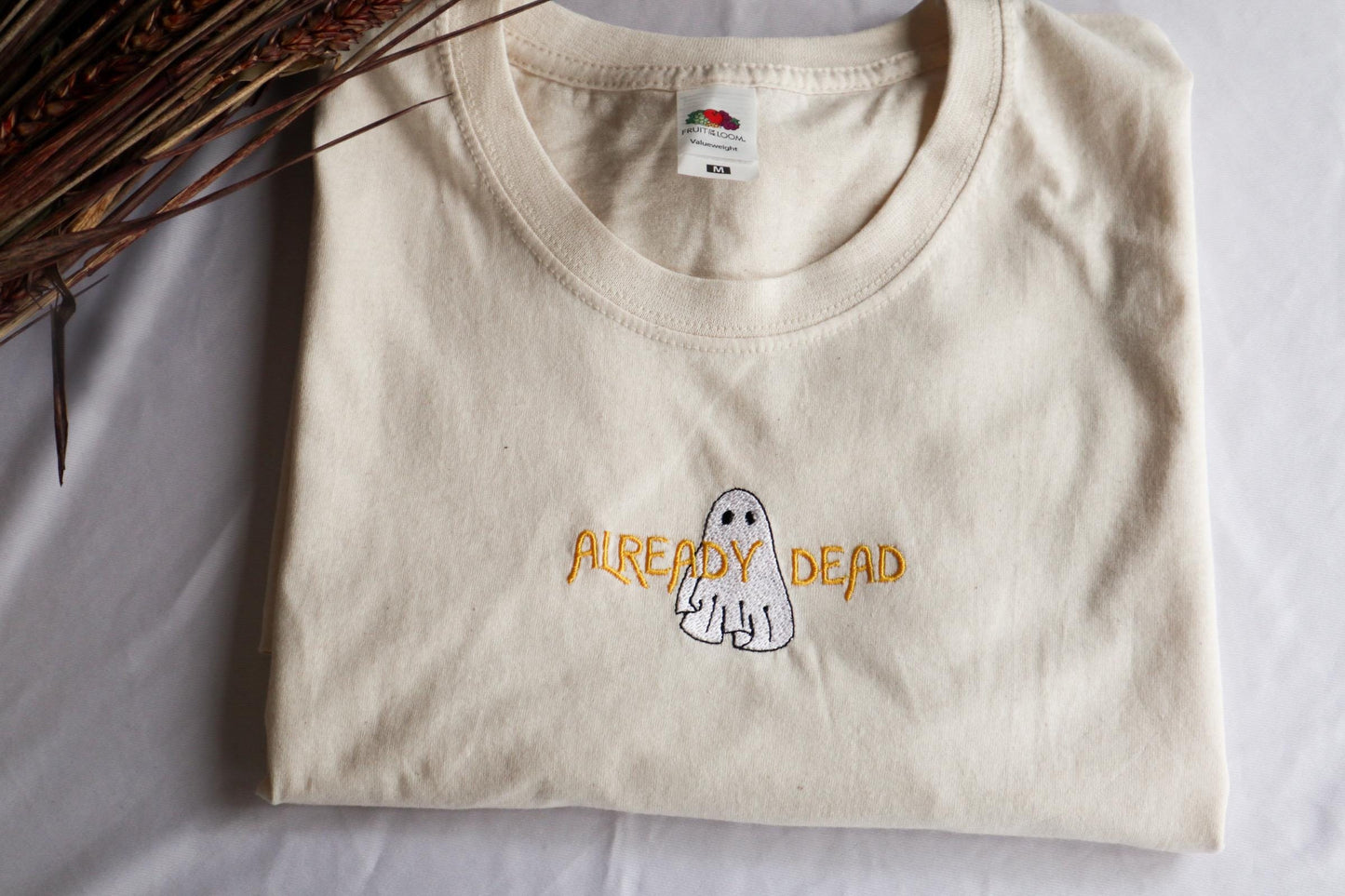 Already Dead Ghost Embroidered T-Shirt