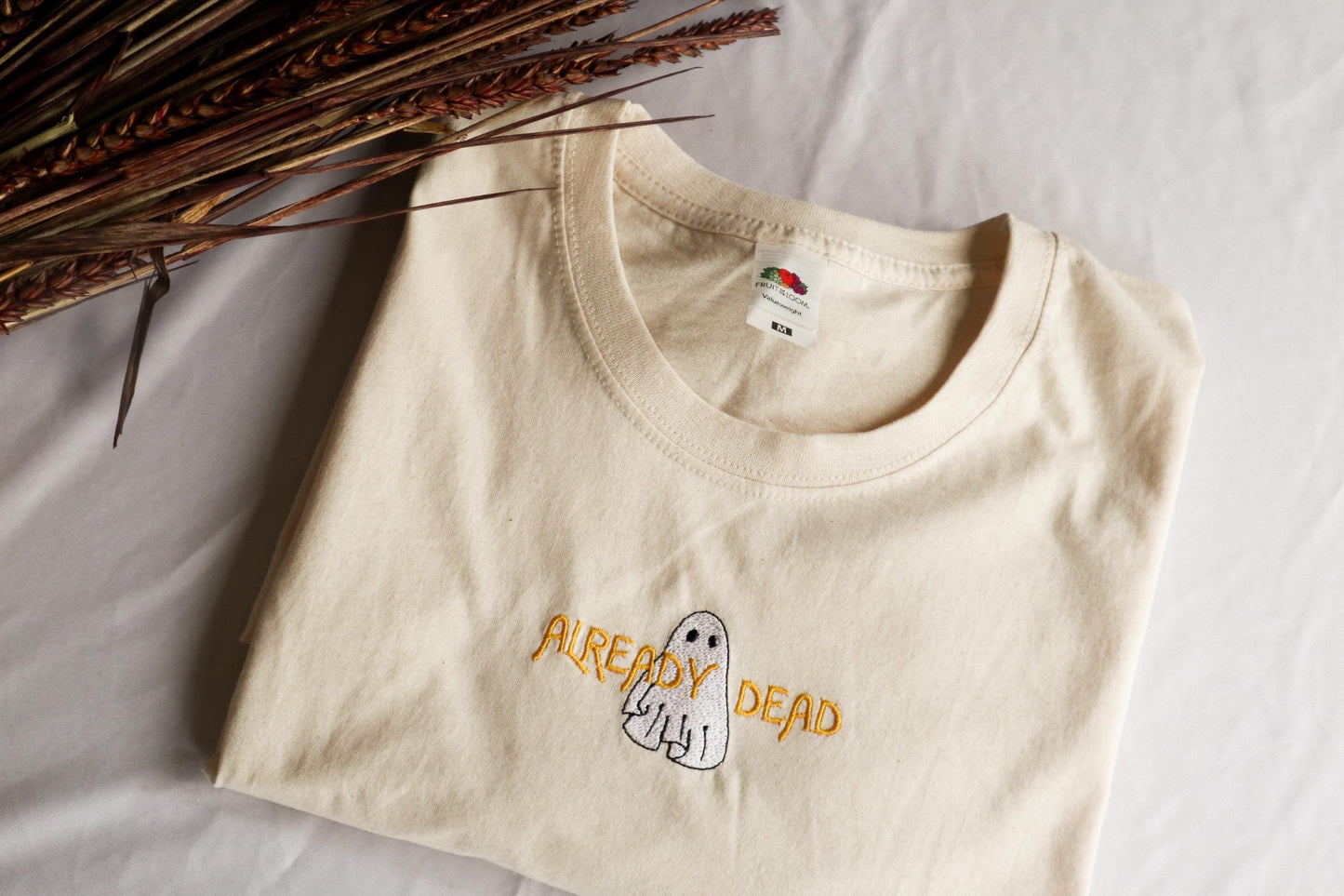 Already Dead Ghost Embroidered T-Shirt