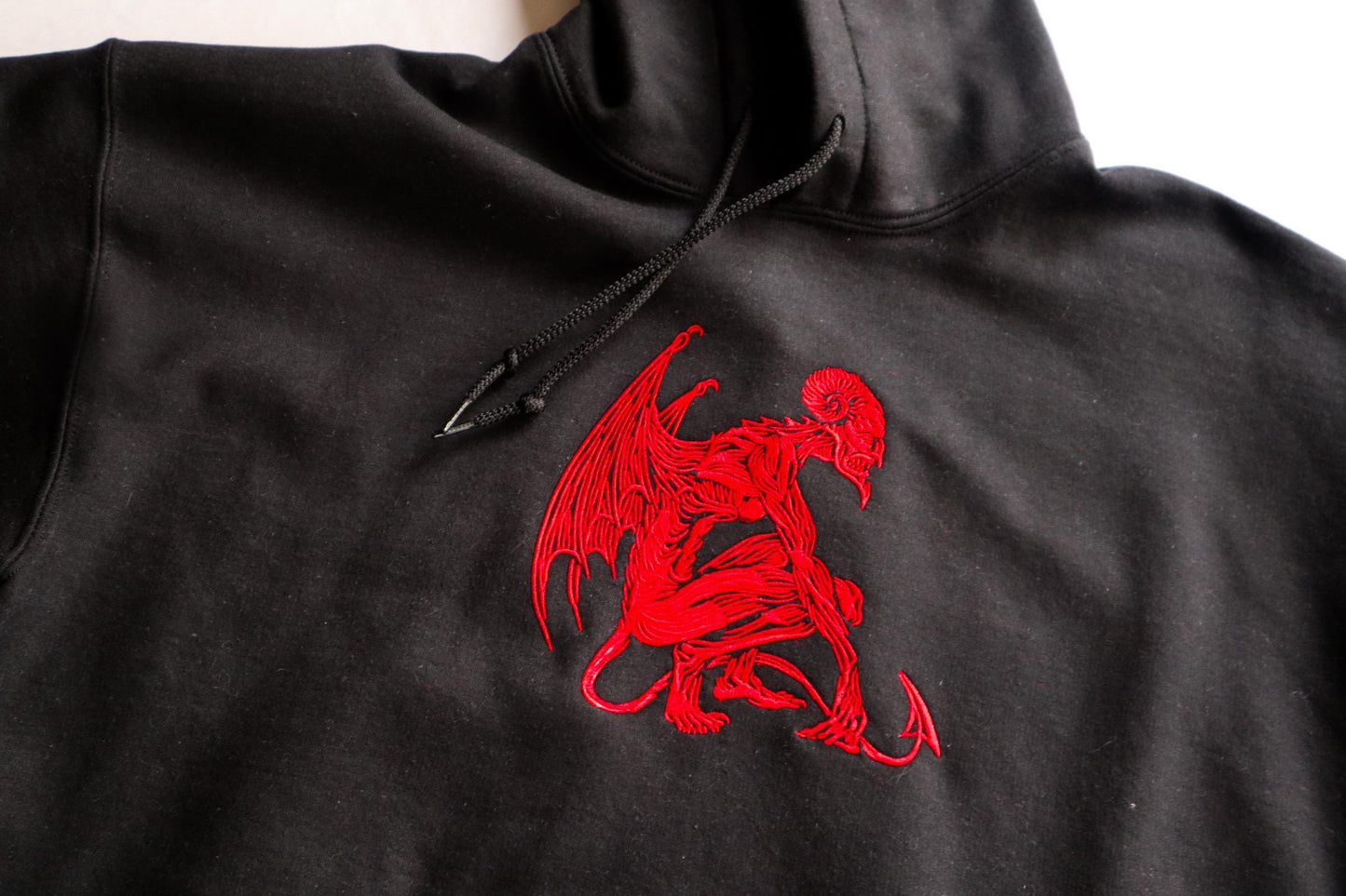Demon Embroidered Hoodie