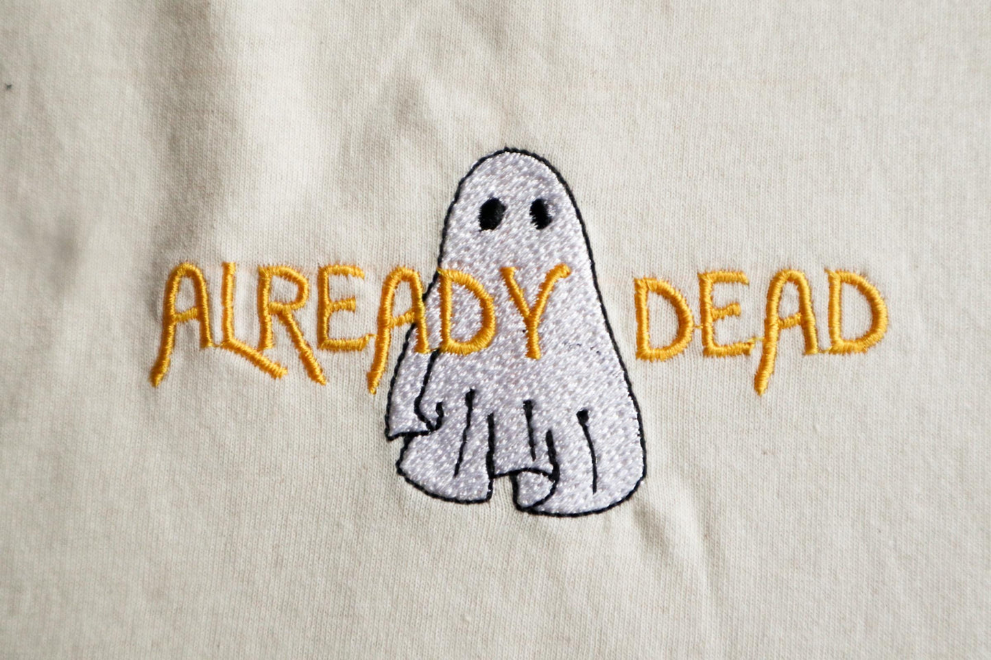 Already Dead Ghost Embroidered T-Shirt