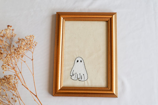 Ghost Embroidered Art