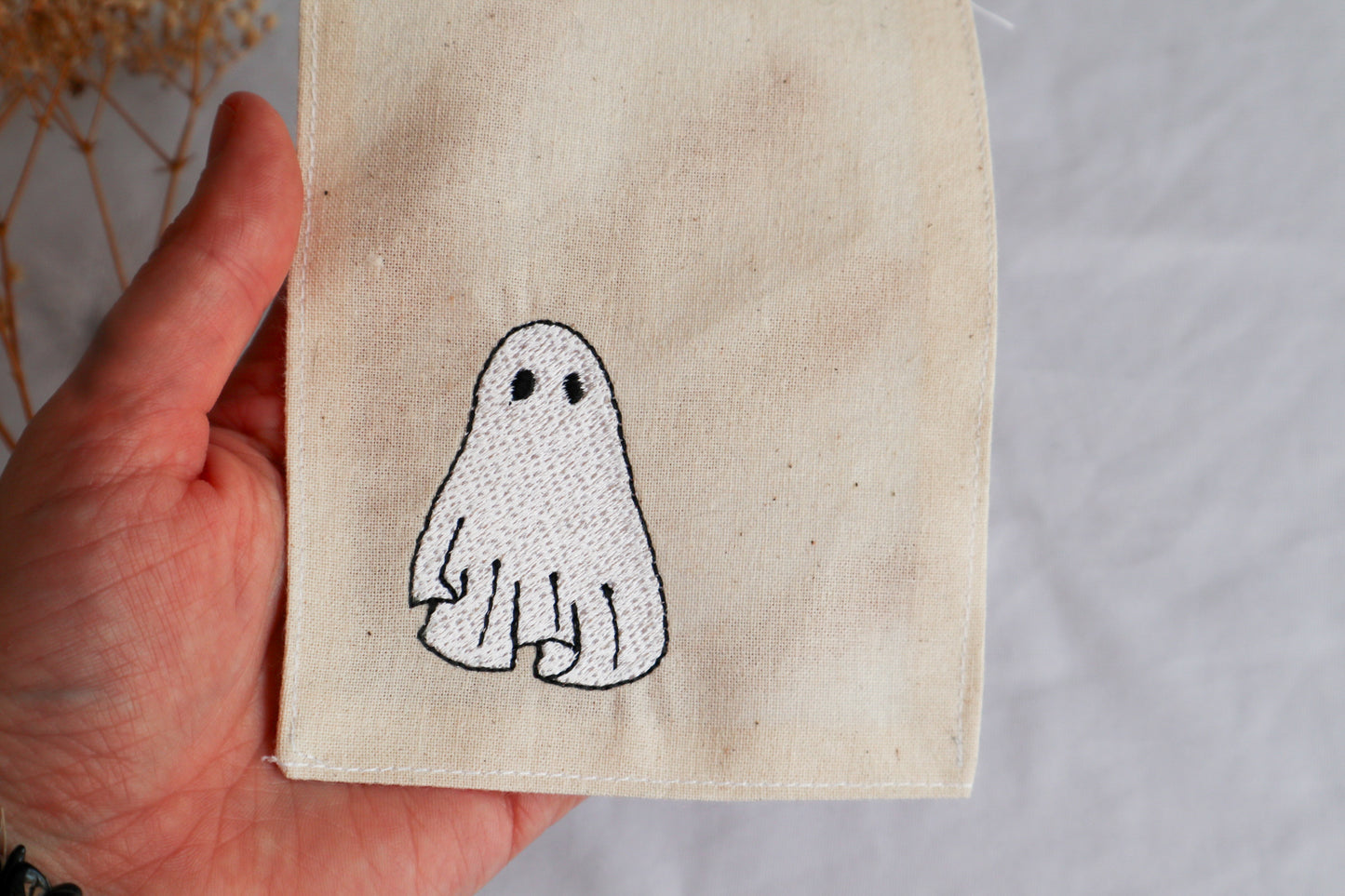 Ghost Embroidered Art