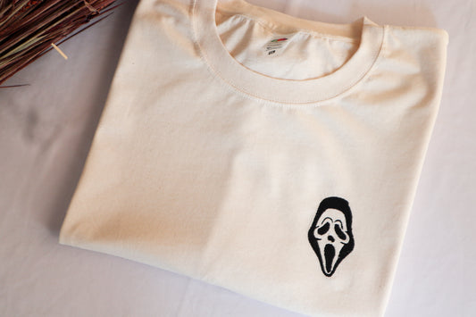 Scream Embroidered Horror T-Shirt
