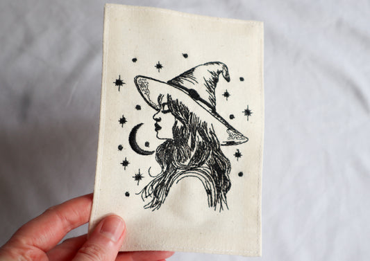 Witch Embroidered Art
