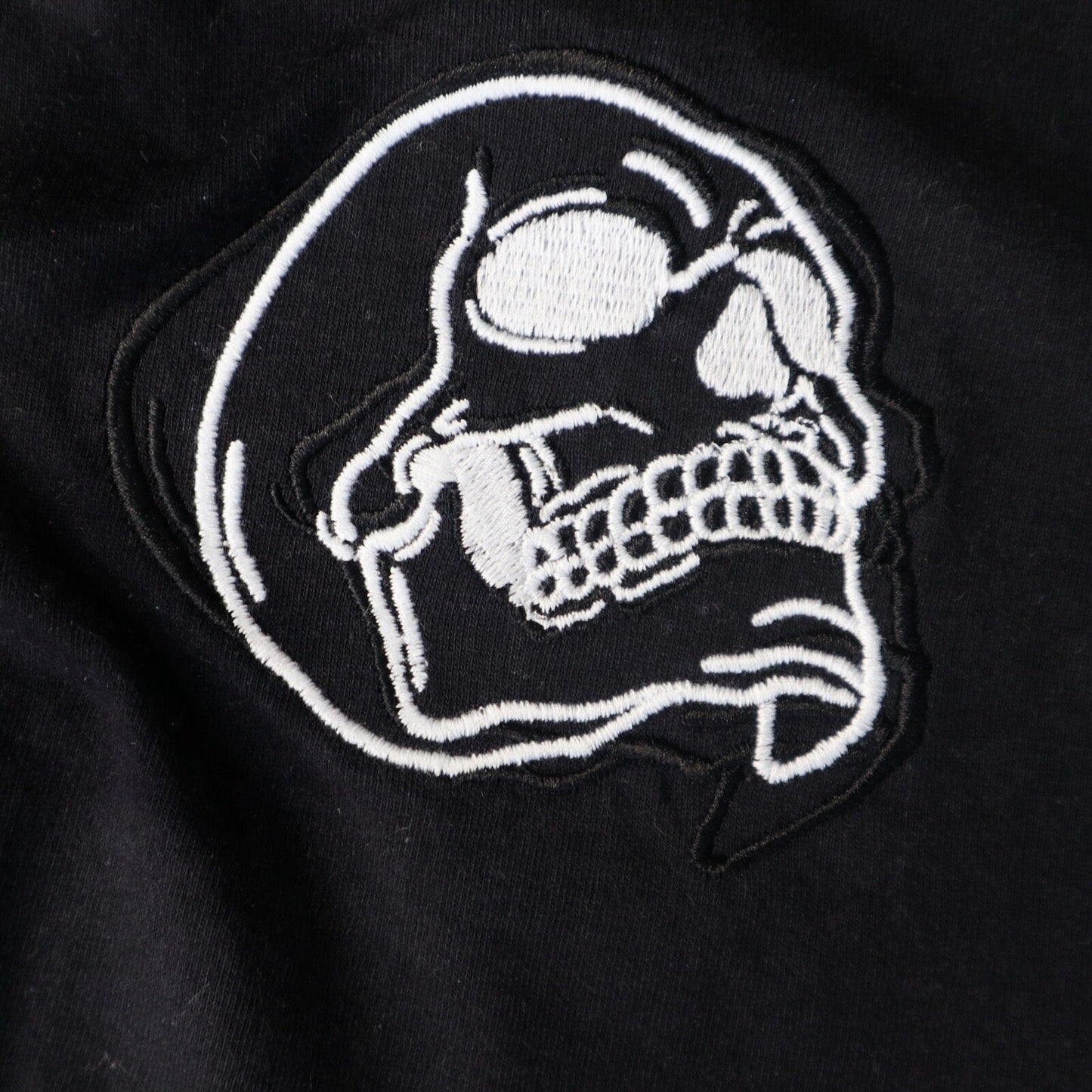 White And Black Embroidered T-Shirt