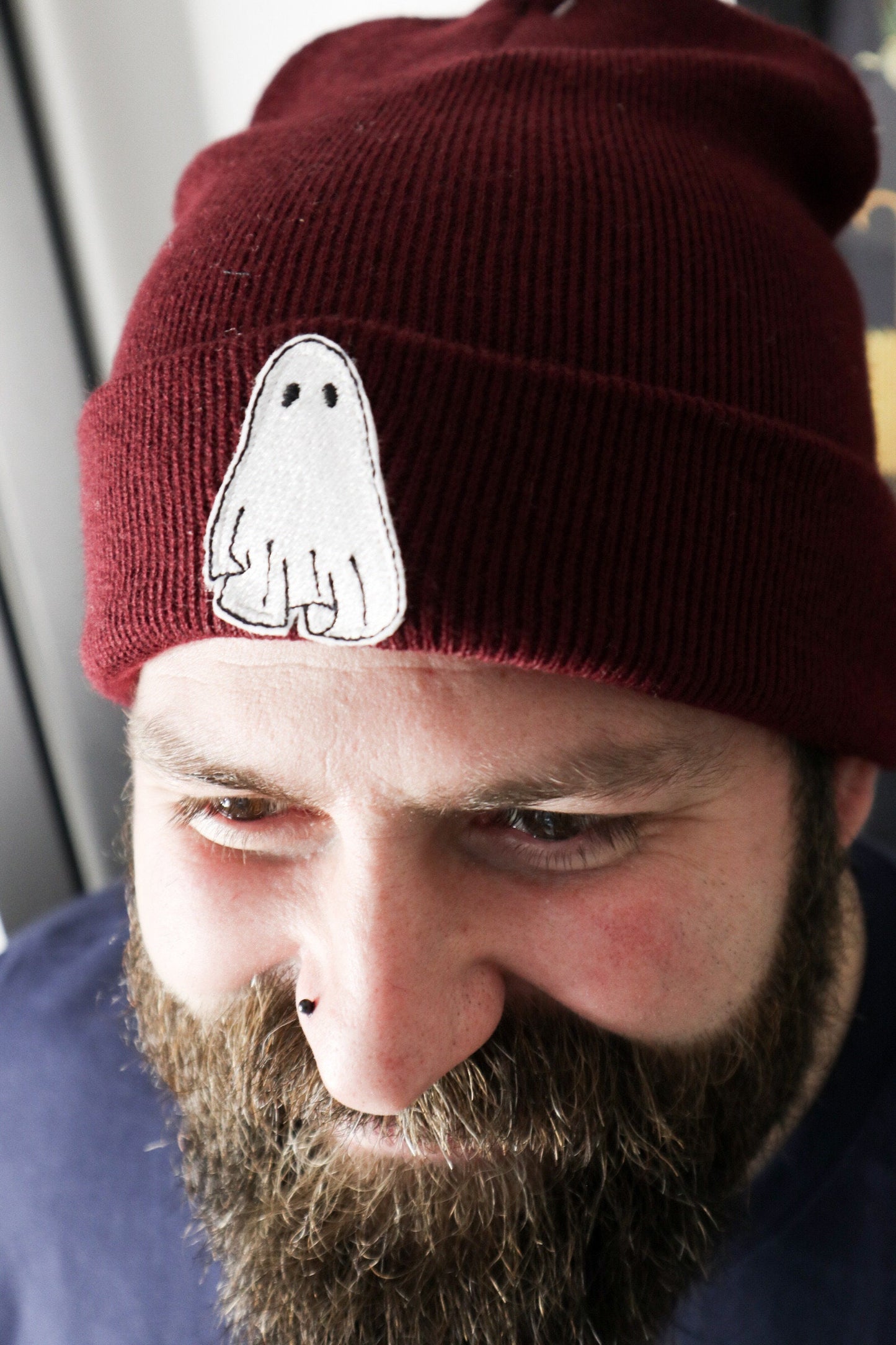 Ghost Embroidered Beanie
