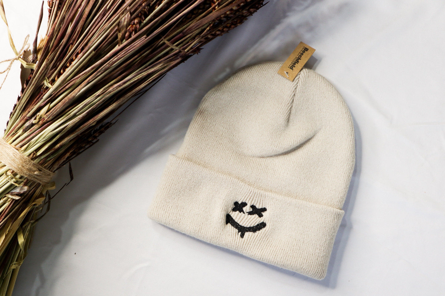 Melted Smile Embroidered Beanie