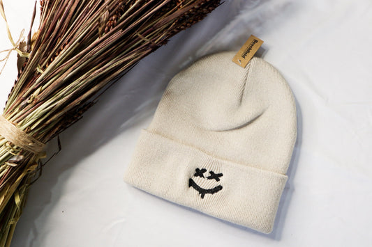 Melted Smile Embroidered Beanie