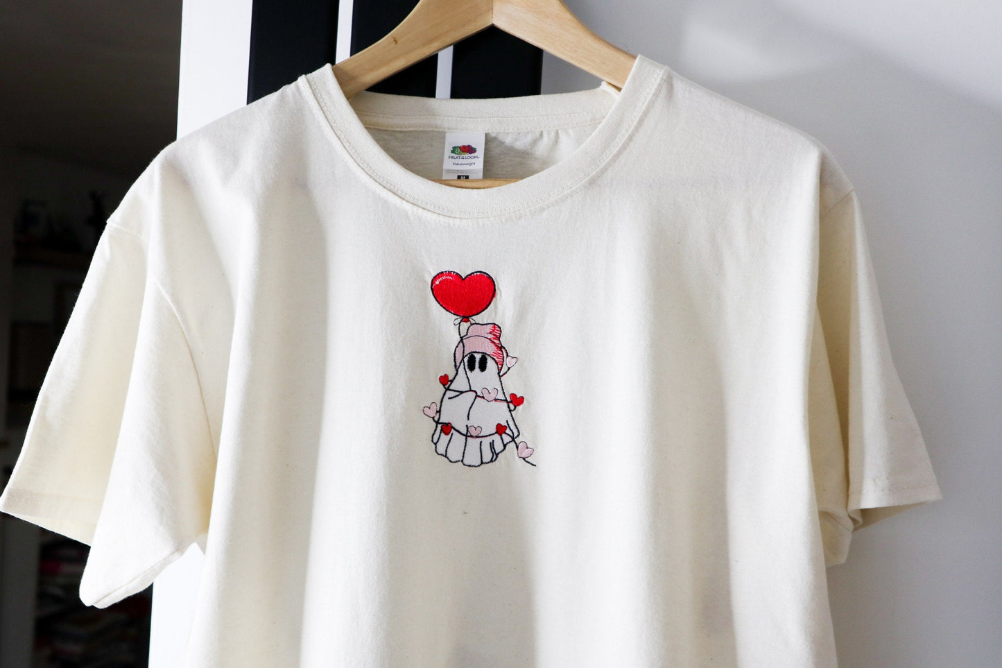 Valentine Ghost Embroidered T-Shirt