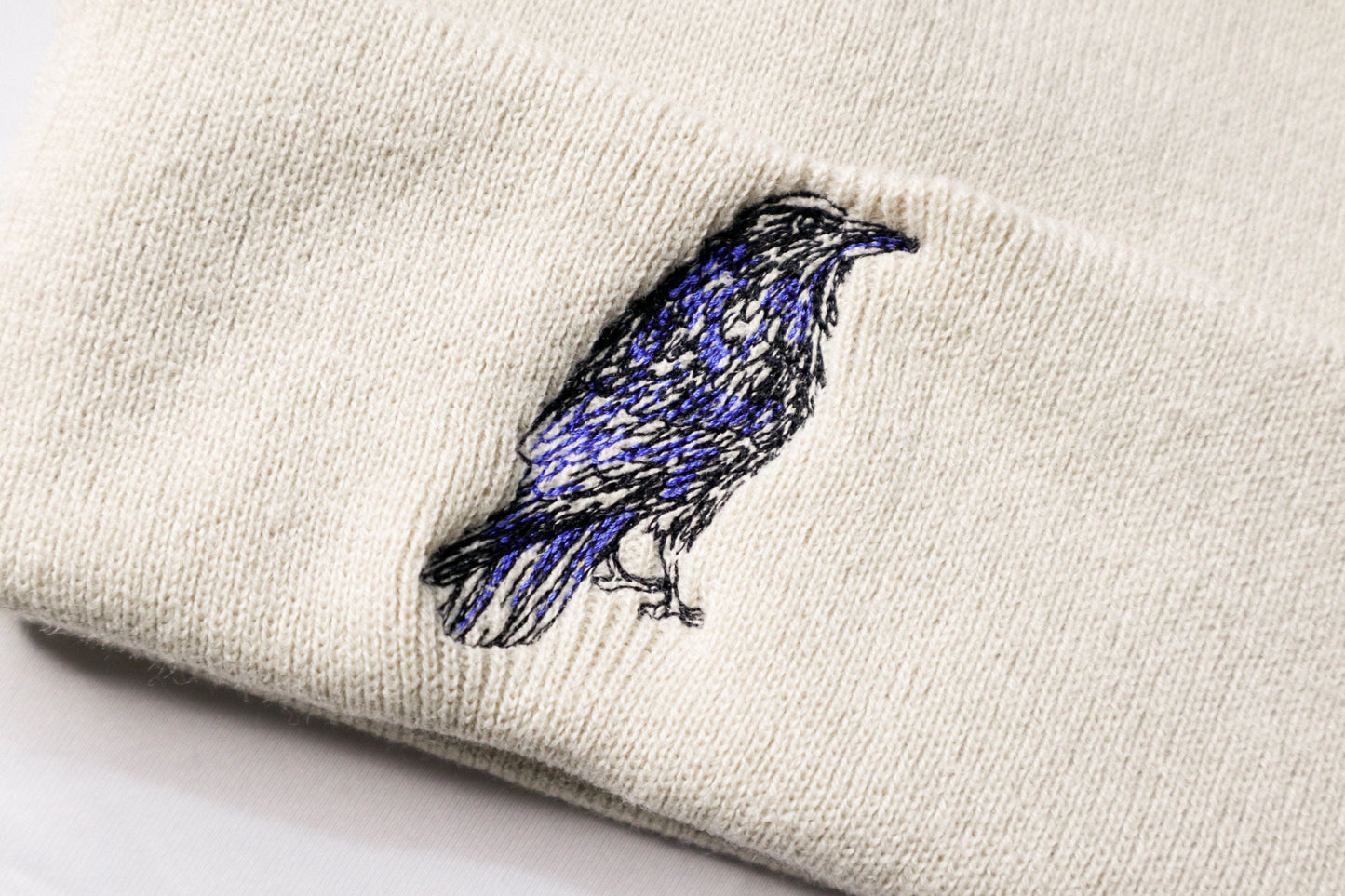 Crow Embroidered Beanie