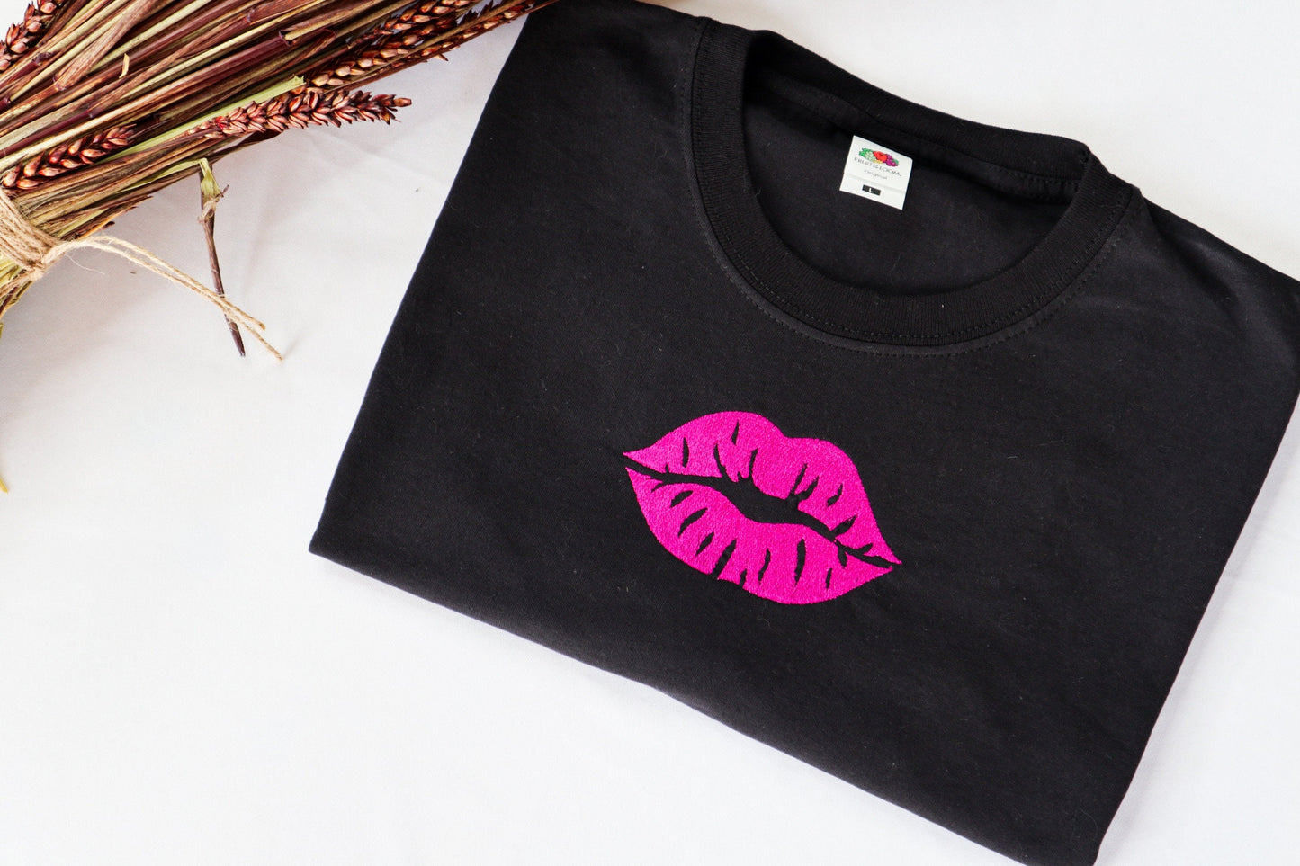 Lips Embroidered T-Shirt