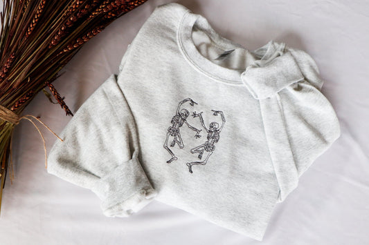 Dancing Skeletons Embroidered Sweatshirt