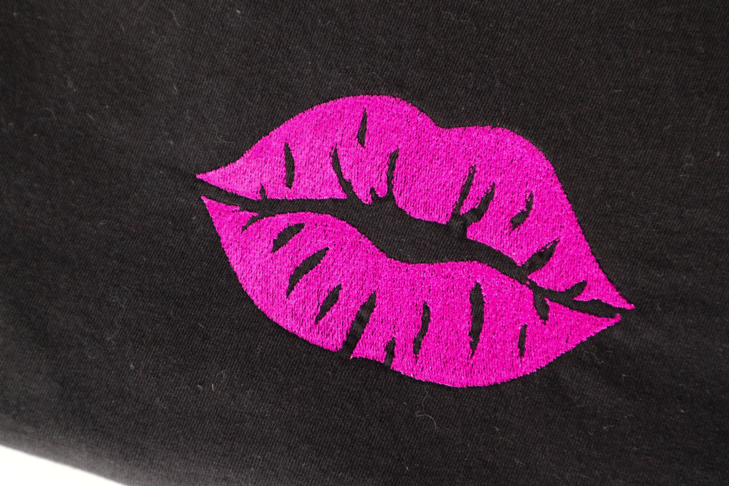 Lips Embroidered T-Shirt