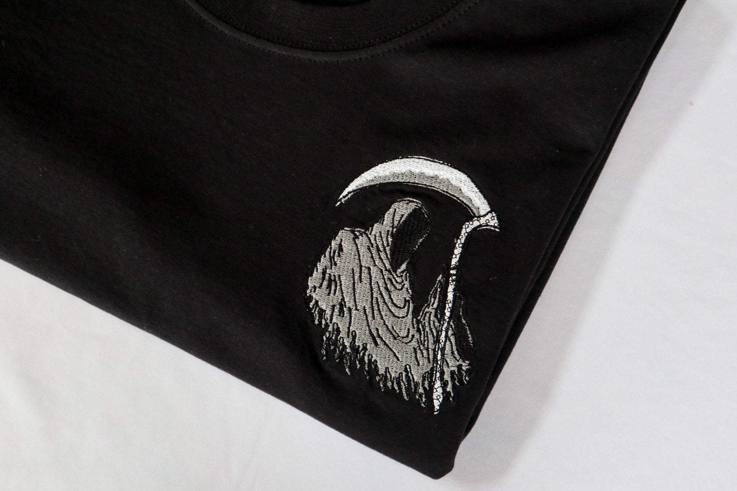 Grim Reaper Embroidered T-Shirt