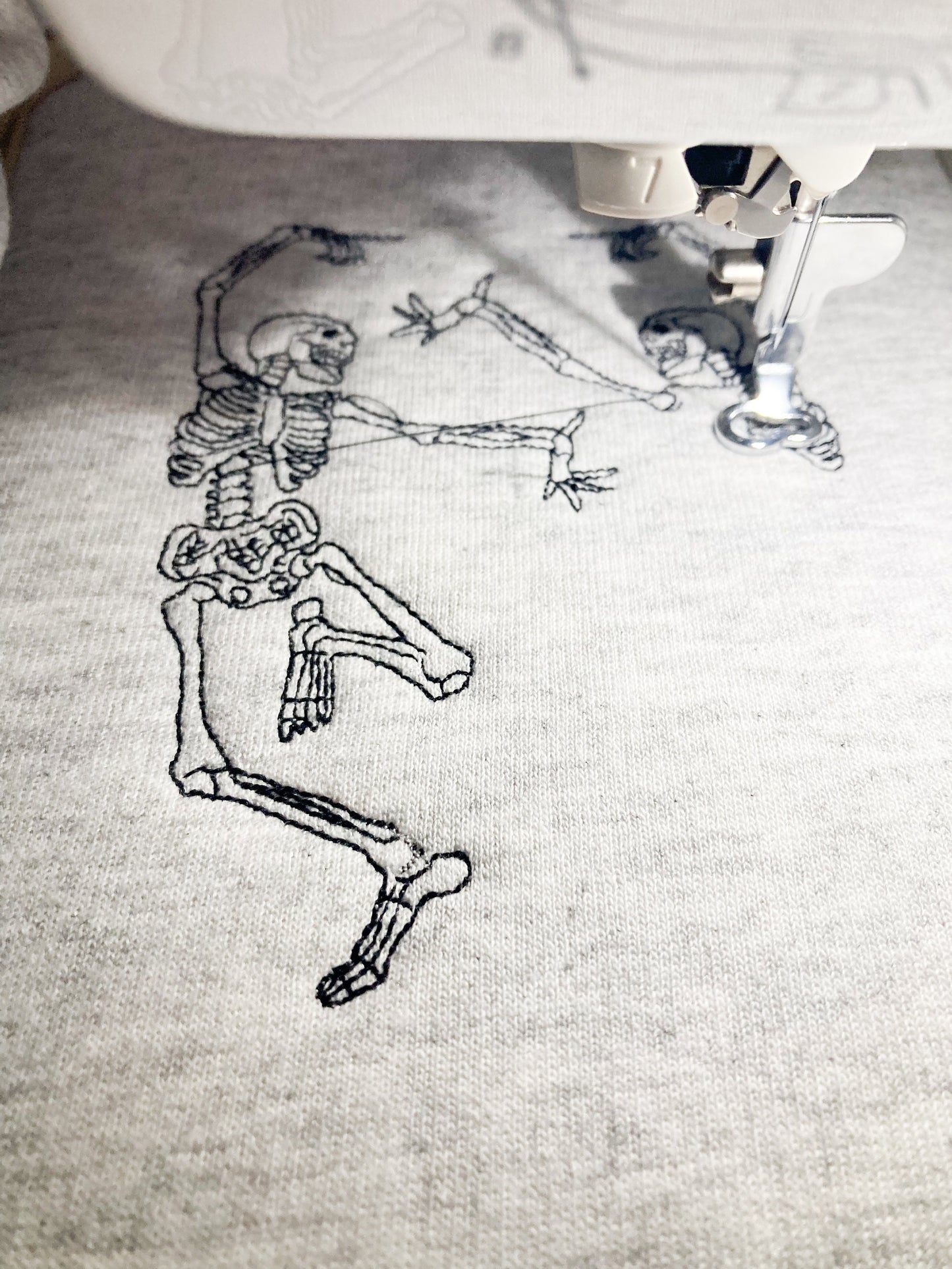 Dancing Skeletons Embroidered Sweatshirt