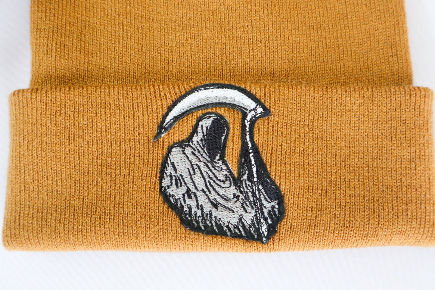 Grim Reaper Embroidered Beanie