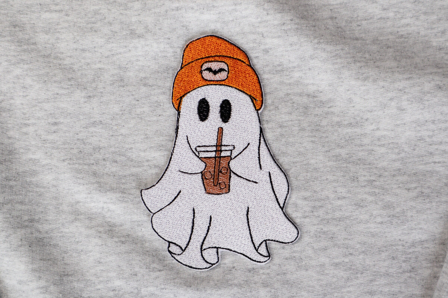 Cute Ghost Embroidered Sweatshirt