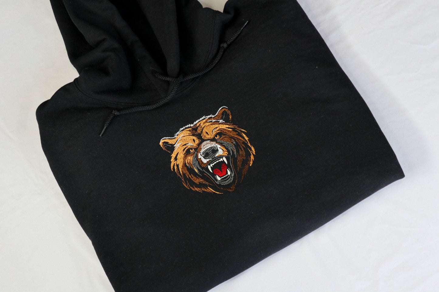Fierce Bear Embroidered Hoodie