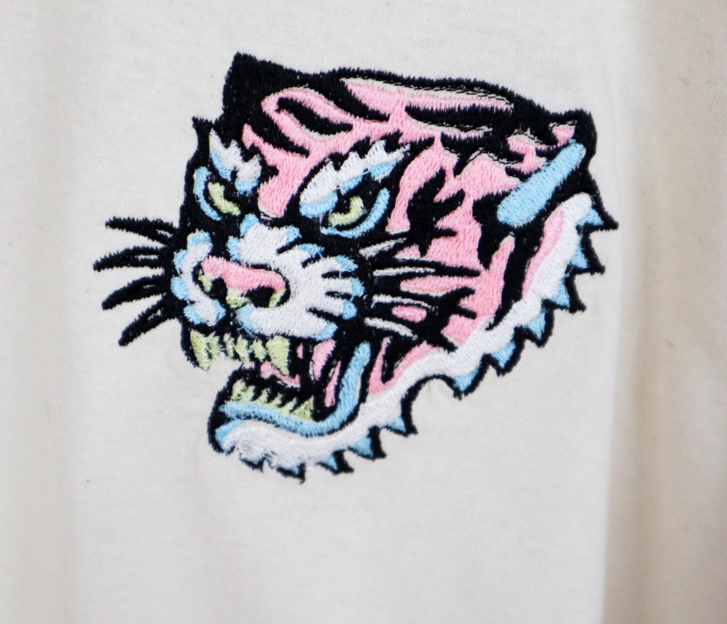 Tiger Tattoo Embroidered T-Shirt