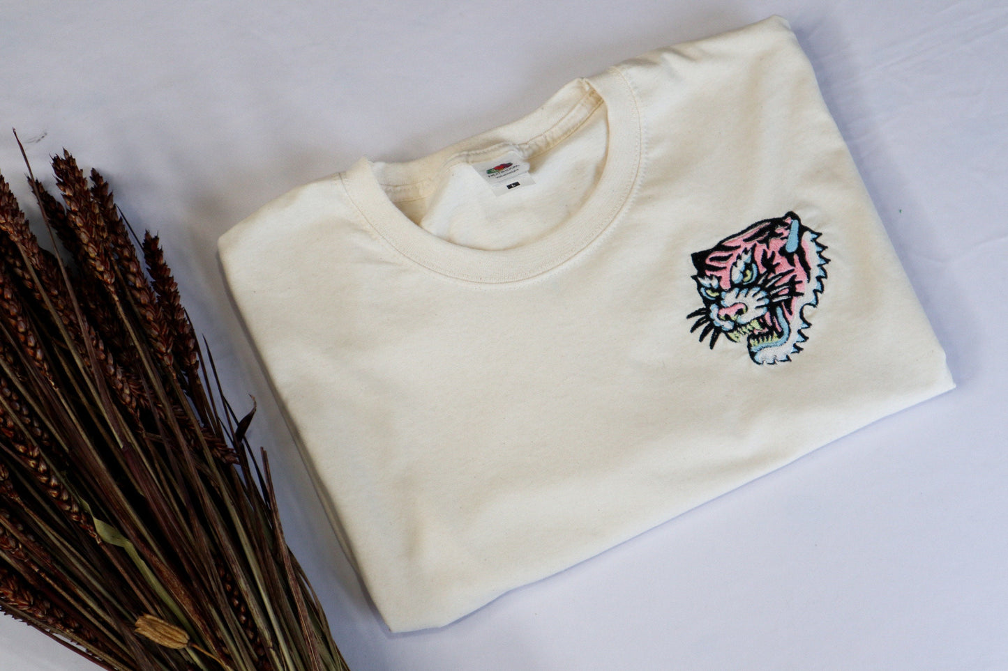 Tiger Tattoo Embroidered T-Shirt
