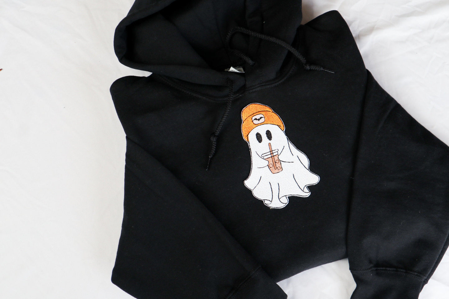 Coffee Ghost Embroidered Hoodie