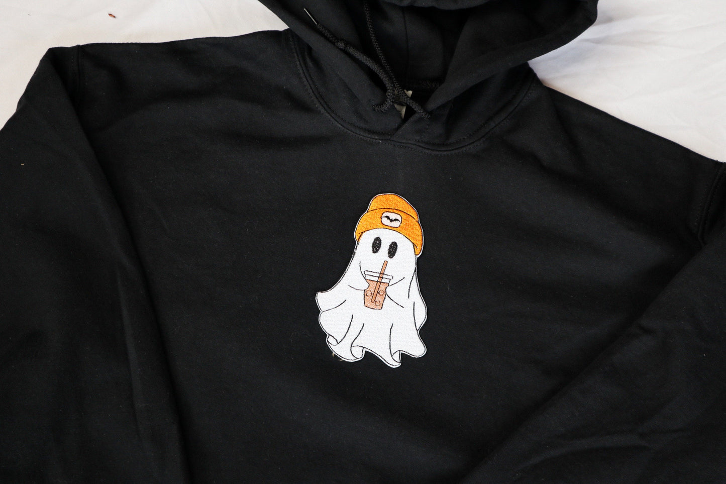 Coffee Ghost Embroidered Hoodie