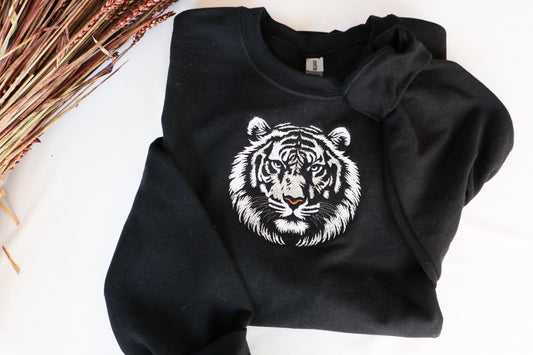 Snow Leopard Embroidered Sweatshirt