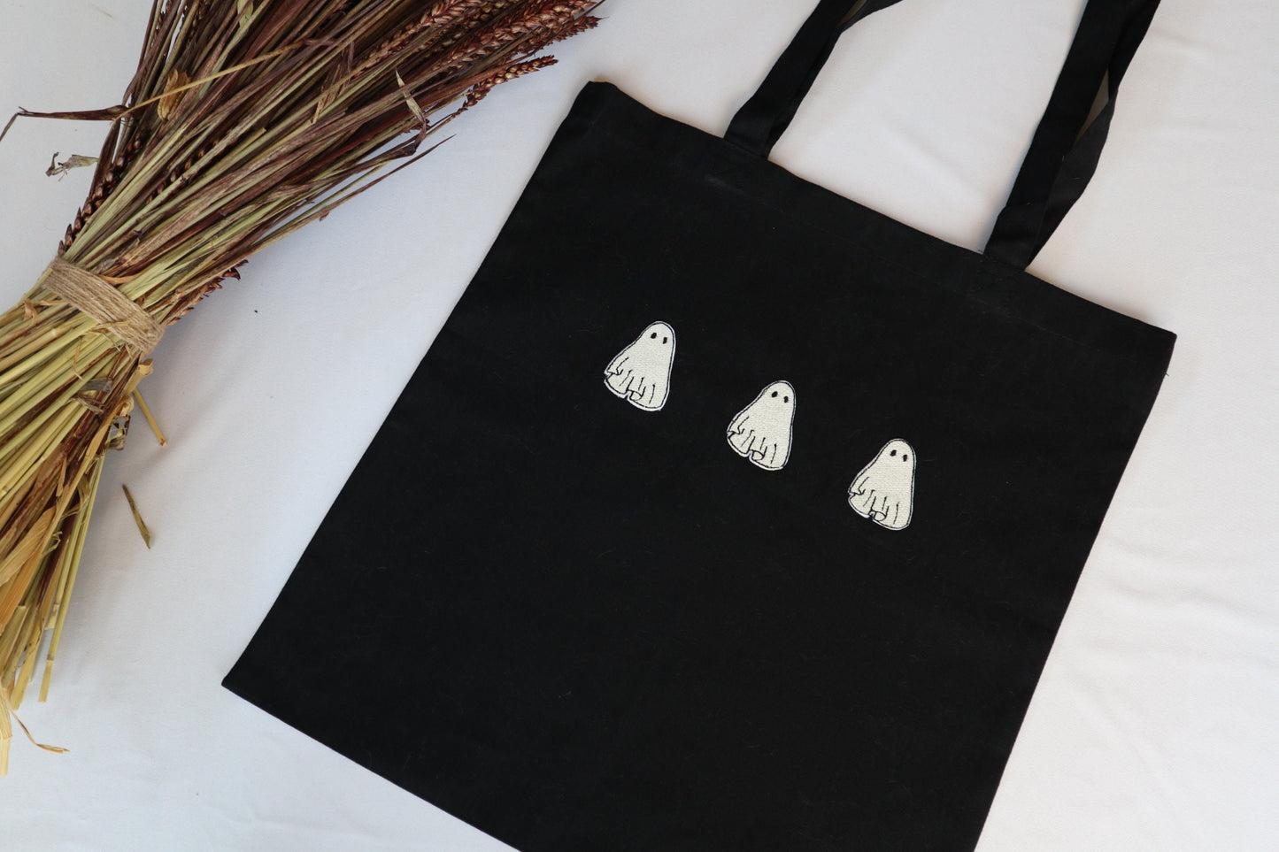 Ghost Embroidered Tote Bag