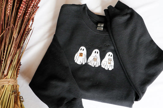 Ghost Coffee Embroidered Sweatshirt
