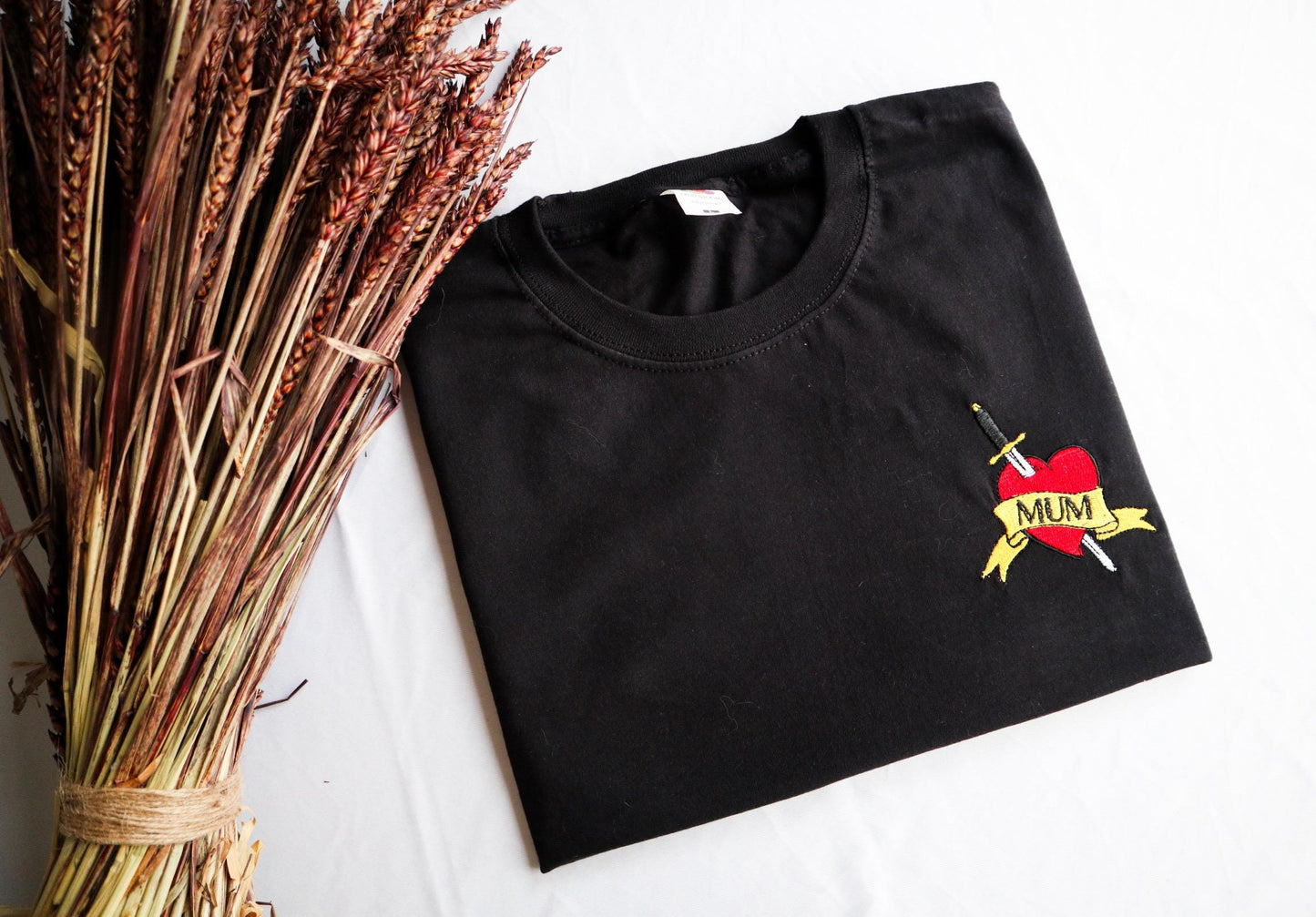 Mum Tattoo Embroidered T-Shirt