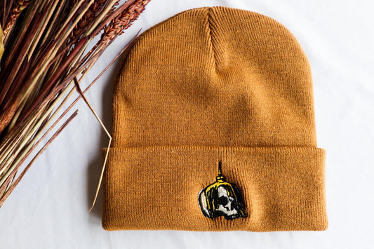 Skull Candle Embroidered Beanie