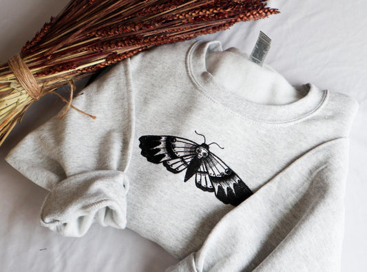 Death Moth Embroidered Sweatshirt