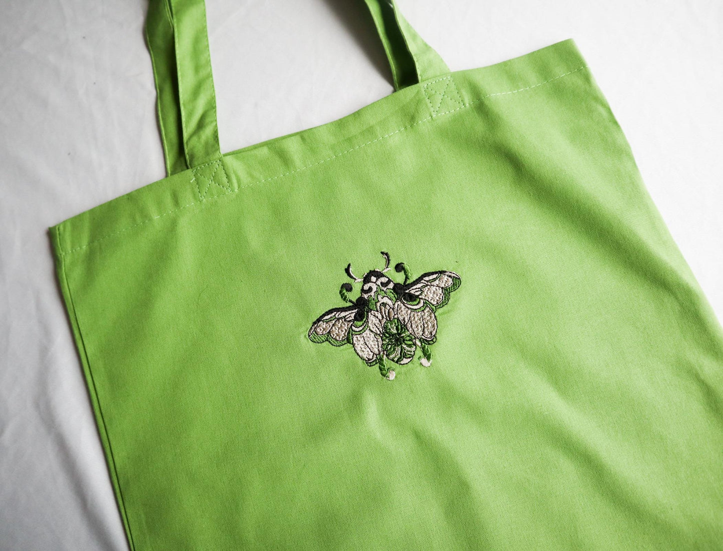 Beetle Embroidered Tote Bag