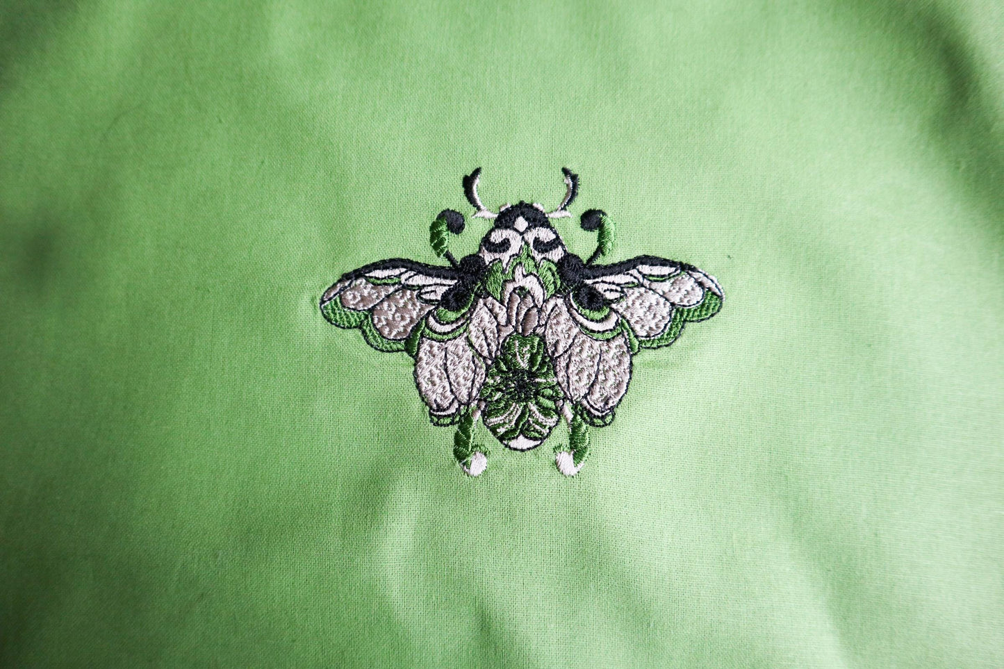 Beetle Embroidered Tote Bag