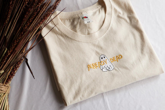 Already Dead Ghost Embroidered T-Shirt