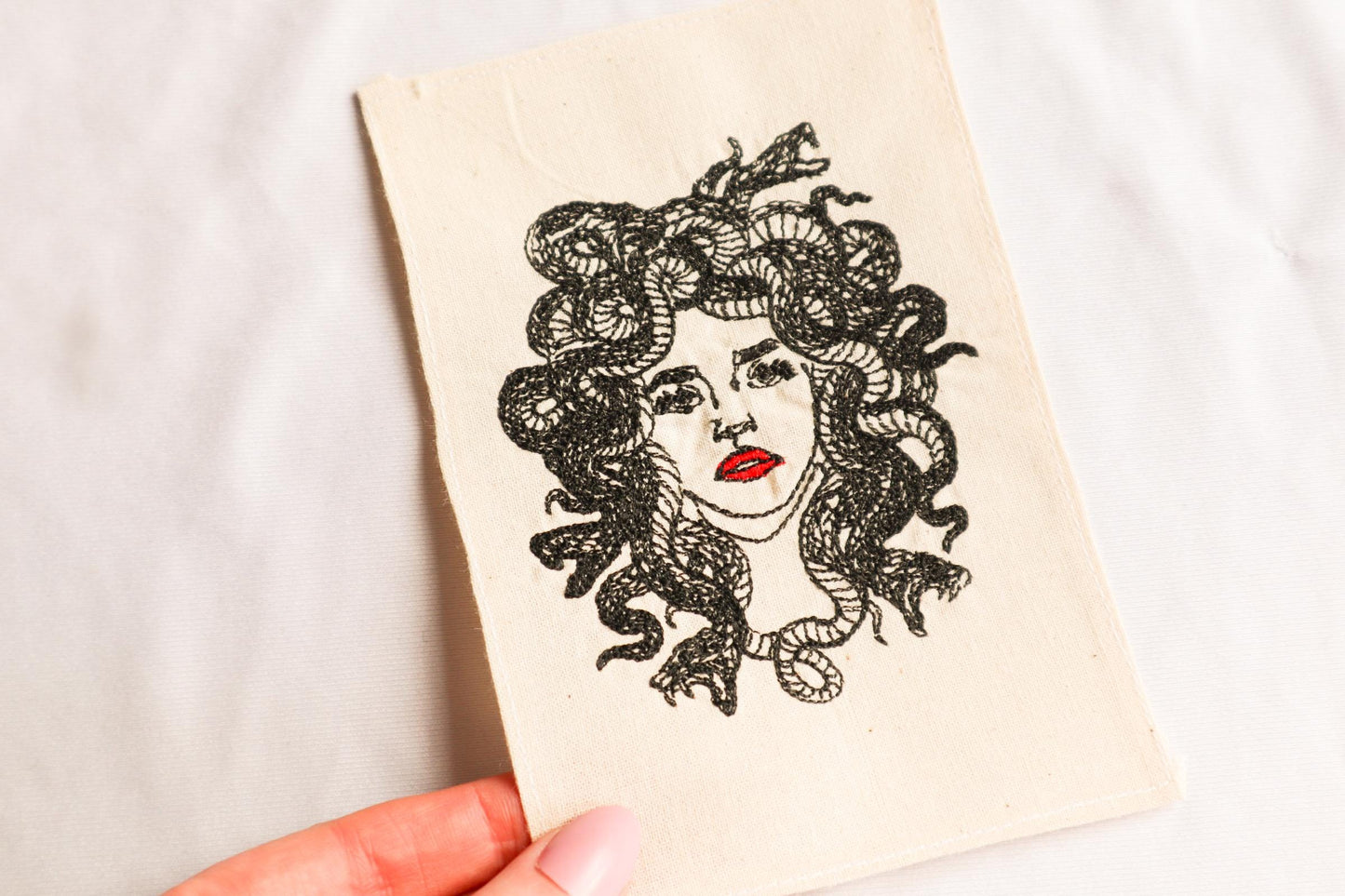 Embroidered Medusa Art