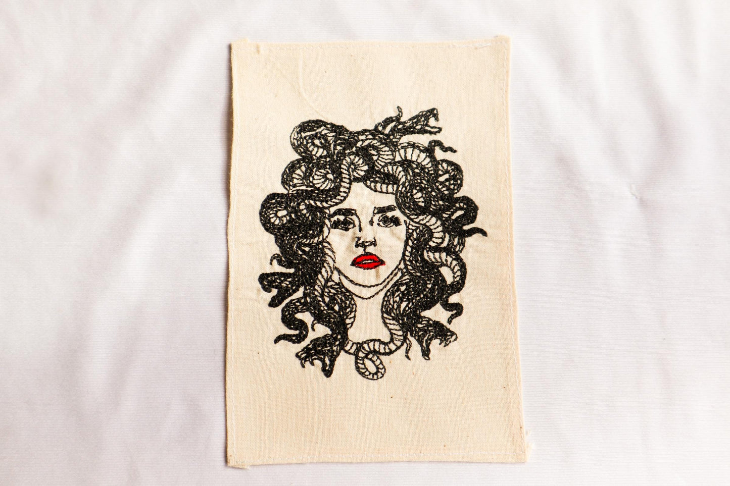 Embroidered Medusa Art