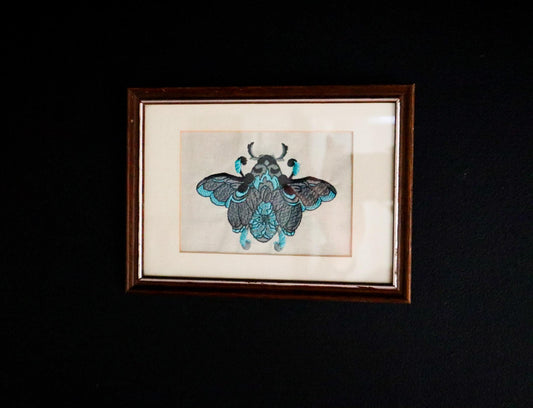 Embroidered Beetle Art