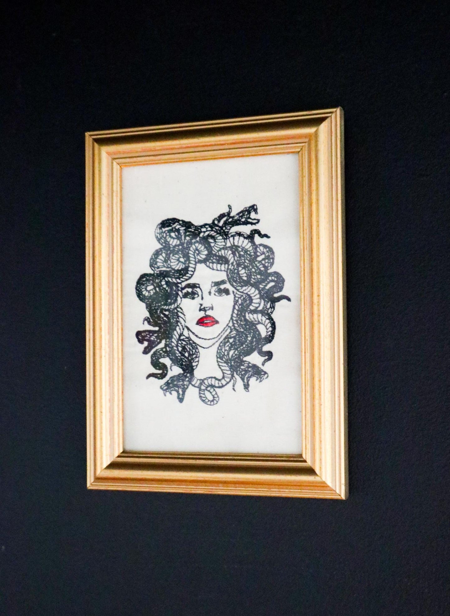 Embroidered Medusa Art